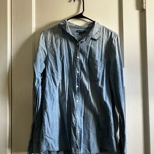 J. Crew Blue Button Down Shirt Lightweight Cotton